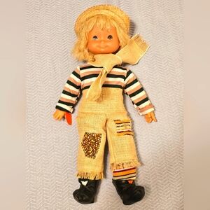 Vintage GTC Schildkrot West Germany 19" doll scarecrow burlap pants new nwt‎